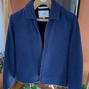 Norse Projects Elliot Boiled Wool Choir Jacket - Blue